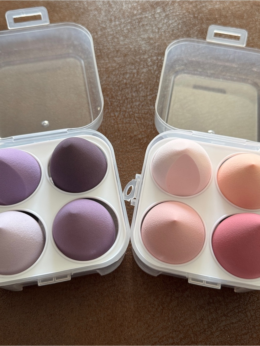 Soft Dome Makeup Sponge Set - Pastel Pink & Lavender